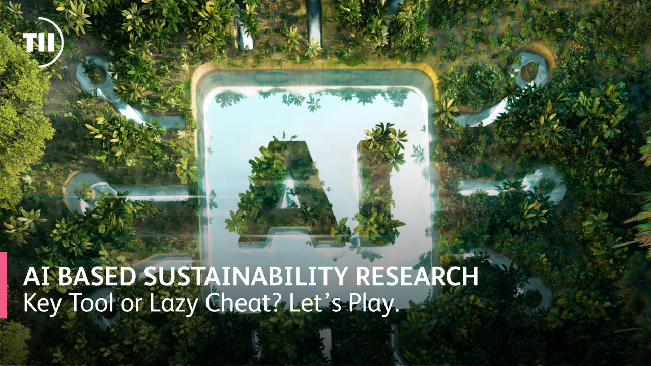 AI Based Sustainability Research: Key Tool or Lazy Cheat? Let’s Play