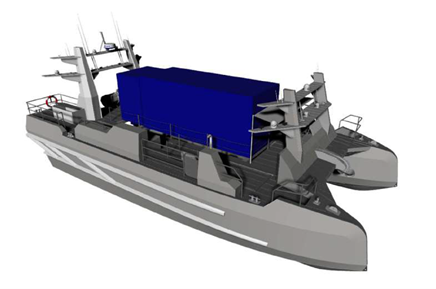 17-meter aluminum catamaran USV (manufacturing)