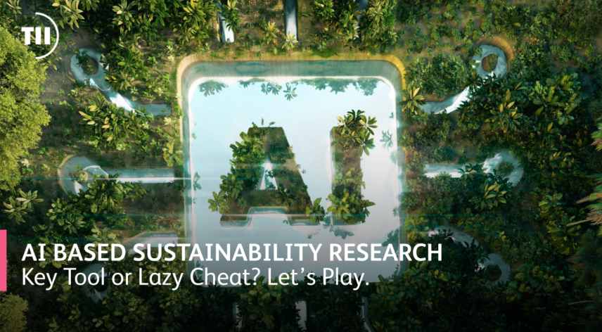 AI Based Sustainability Research: Key Tool or Lazy Cheat? Let’s Play